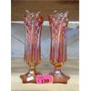 Image 1 : Pair of  Vintage Carnival Marigold Glass Vases