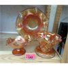 Image 1 : 3 Vintage Marigold Carnival Glass Pieces