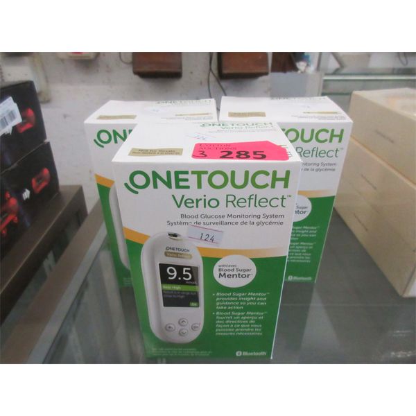 3 One Touch Verio Reflect Blood Glucose Monitors