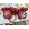 Image 1 : 2 Vintage Red Desk Phones