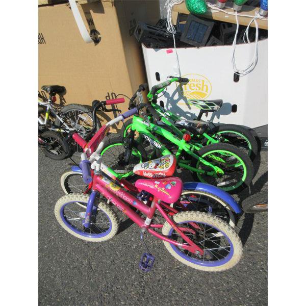 4 Assorted Children's Bikes