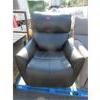 Image 1 : Black Leather Manual Recliner - Store Return