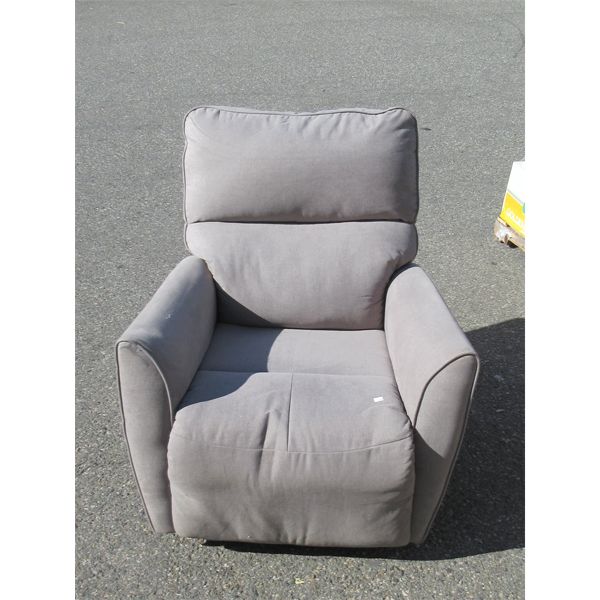 Grey Fabric Manual Recliner - Store Return