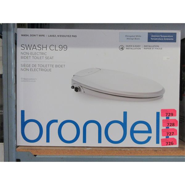 Brondell Swash CL99 Non Electric Bidet Toilet Seat