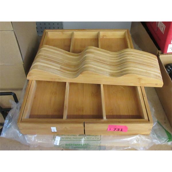 3 Bamboo Kitchen Storage Items