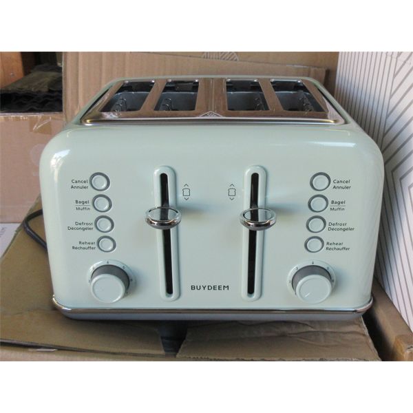 New 4 Slice Electric Toaster - Cozy Greenish