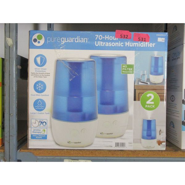 Pureguardian Ultrasonic Humidifier Twin Pack