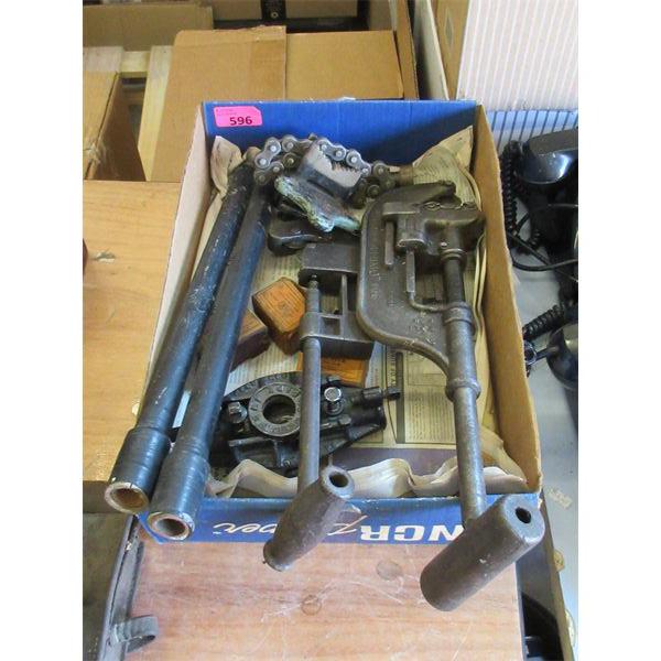 Box of Pipe Cutters & Other Tools