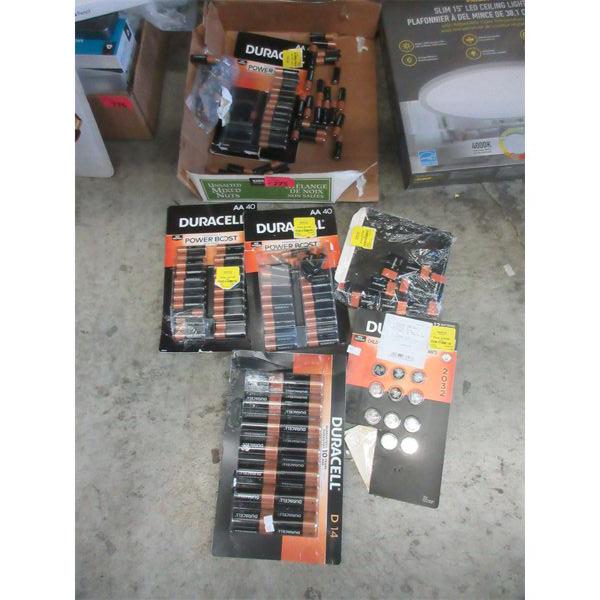 Box of 7 Packs of Assorted Duracell Batteries 