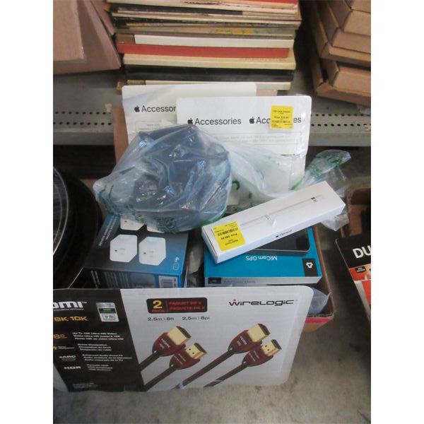 Box of Assorted Electronics Accessories 