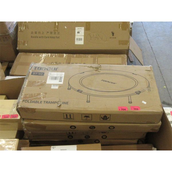 3 Toncur 40" Folding Trampolines - Open box