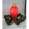 Image 1 : Metal and Glass Octopus Lamp - 8" x 8" tall