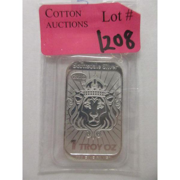 1 Oz .999 Silver 2013 Scottsdale Legal Tender Bar 