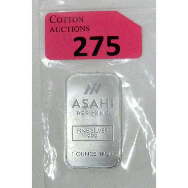 1 Oz .999 Silver Asahi Bar 