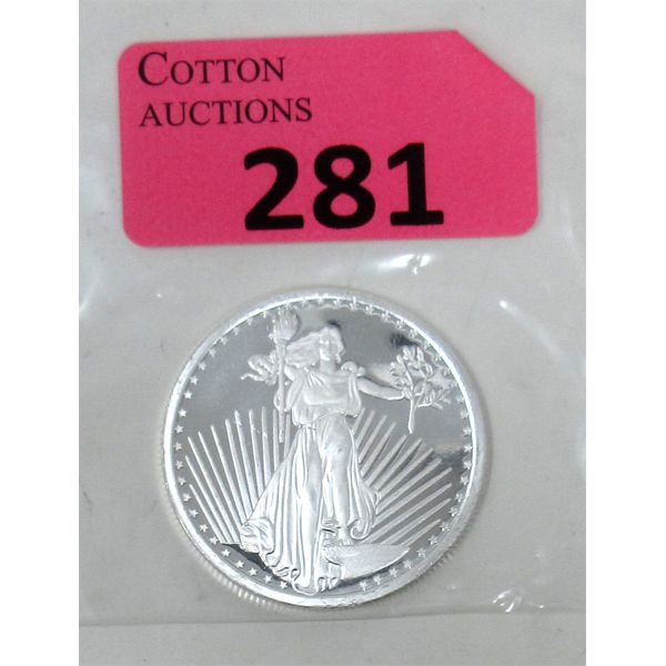 1 Oz .999 Silver Saint Gaudens Round 