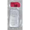 Image 1 : 10 Oz .999 Silver JBR Ethically Sourced Bar 