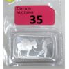 Image 1 : 1 Oz .999 Silver Mule/Miner Motif Bar 
