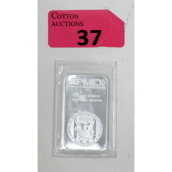 1 Oz .999 Silver APMEX Bar 