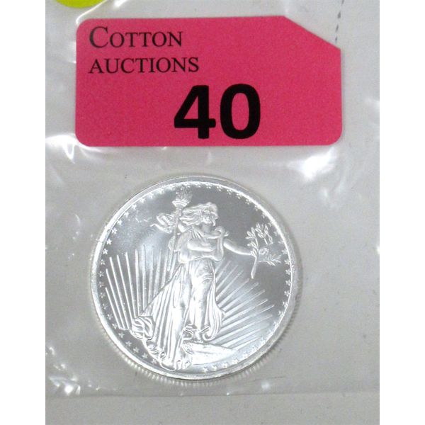 1 Oz .999 Silver Saint Gaudens Round 