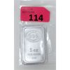 Image 1 : 5 Oz .999 Silver JBR Ethically Sourced Bar 