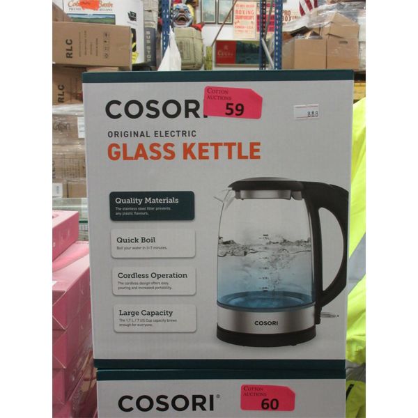 New Electric Cosori Glass Kettle -  1.7 L 