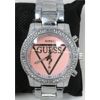 Image 1 : New Guess Watch - Pink Face & Silver-Tone Strap 
