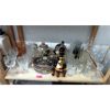 Image 1 : Shelf Lot of Vintage Glass, Crystal and Pottery
