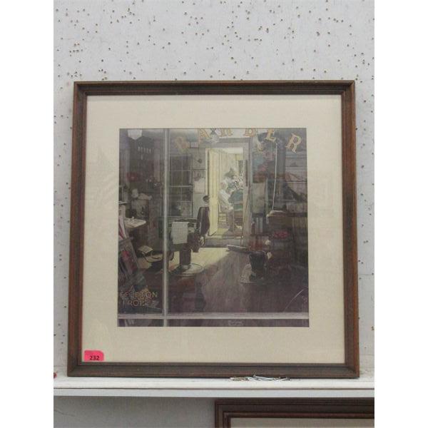 Norman Rockwell Shuffleton’s Barbershop’ Print