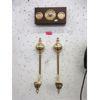 Image 1 : Barometer and Pair of Brass Wall Candle Sconces