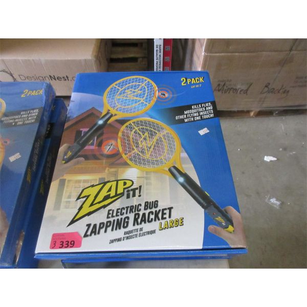 3 Twin Packs of Large Bug Zapping Racquets