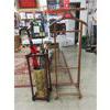 Image 1 : Wood & Brass Umbrella Stand & Wood Valet Stand
