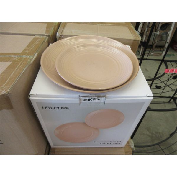 Set of 12 New Hiteclife Dinnerware Plates - Nude