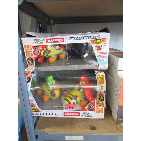 2 Mario Kart Carrera RC Car Sets - Open Box