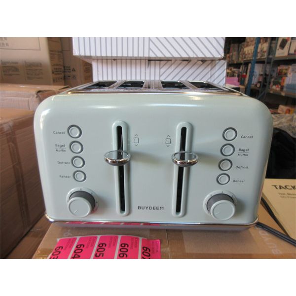 New 4 Slice Electric Toaster - Cozy Greenish