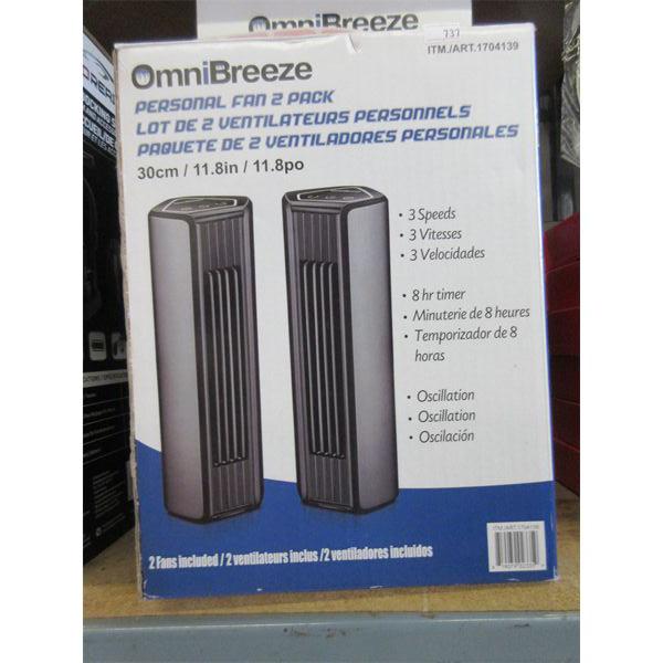 OmniBreeze Personal Fan 2 Pack 