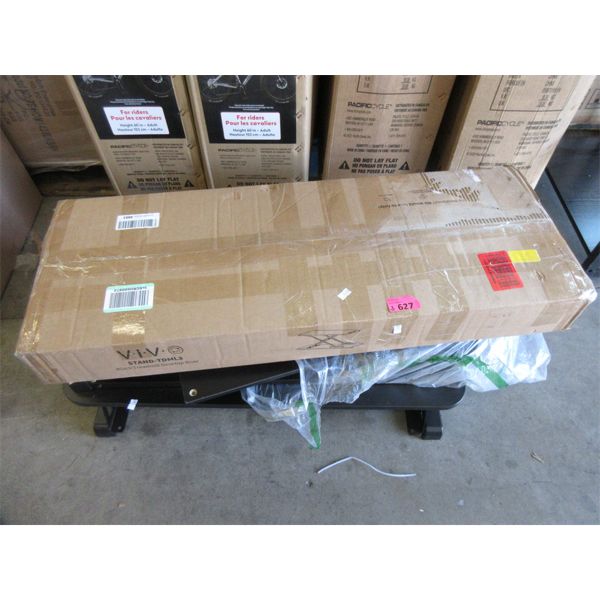 3 Vivo Black 36" Desk Risers 