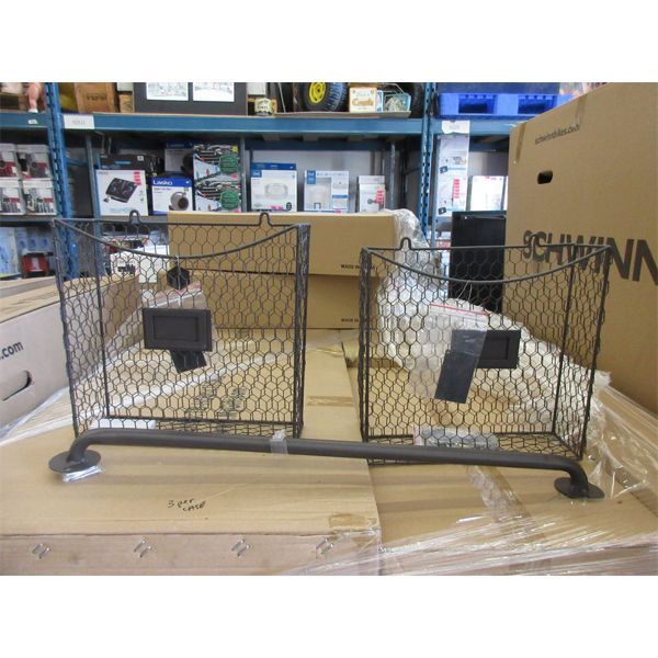 New Metal Rail Hanging Basket Set