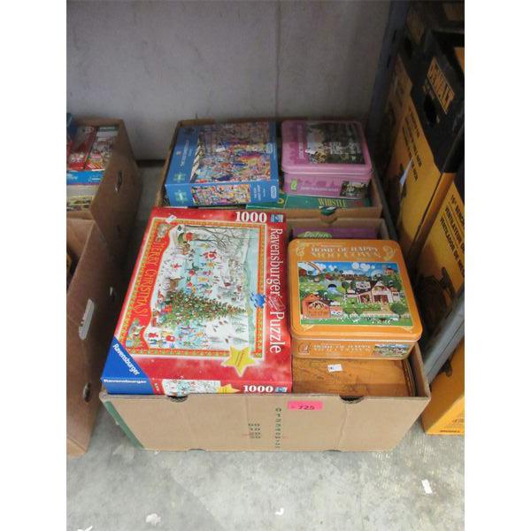 2 Boxes of Assorted Unsealed Puzzles 