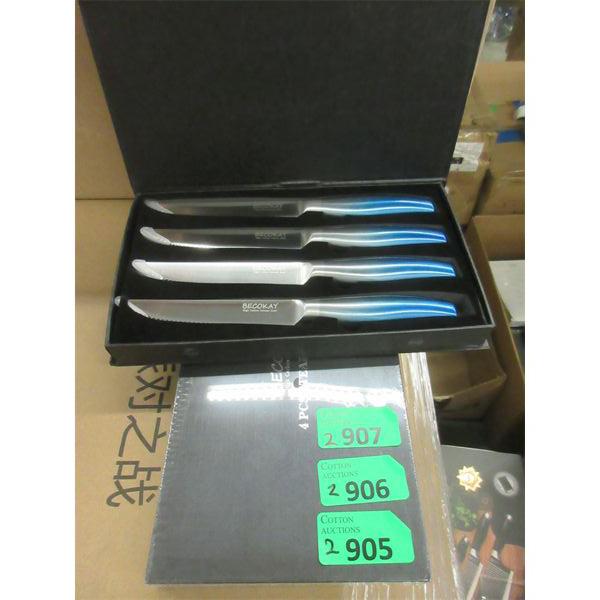 2 New Becokay 4 Piece Steak Knife Sets