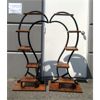 Image 1 : New 2 Piece Heart Shaped Plant Stand - Metal Frame