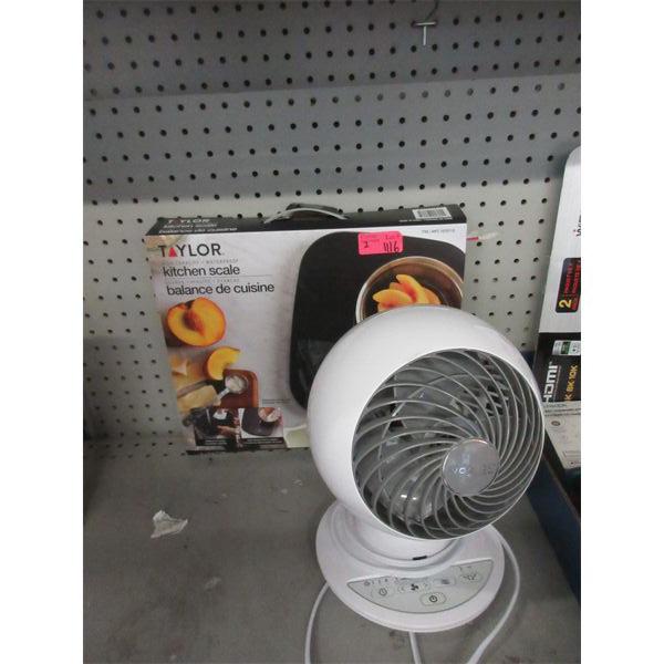 Taylor Kitchen Scale & WooZoo Desk Fan