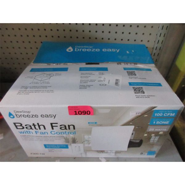 DewStop Bath Fan with Fan Control 