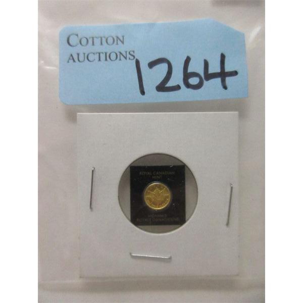 1 Gram .9999 Fine Gold 2022 Canada Maple Leaf Coin 