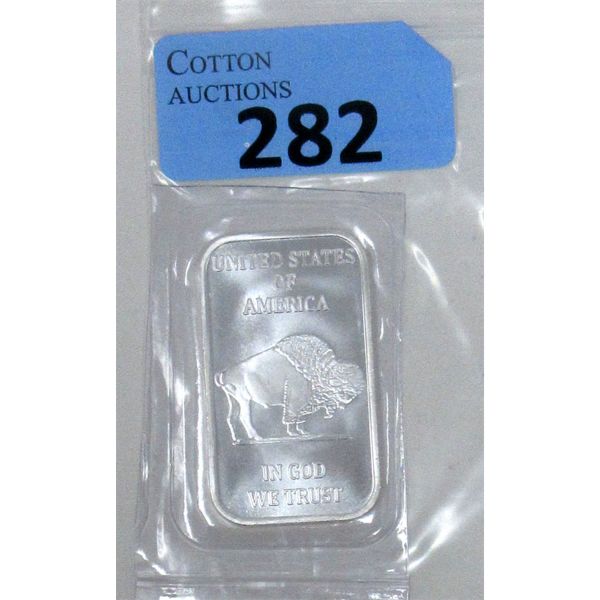 1 Oz .999 Silver USA Buffalo 2-Sided Bar 