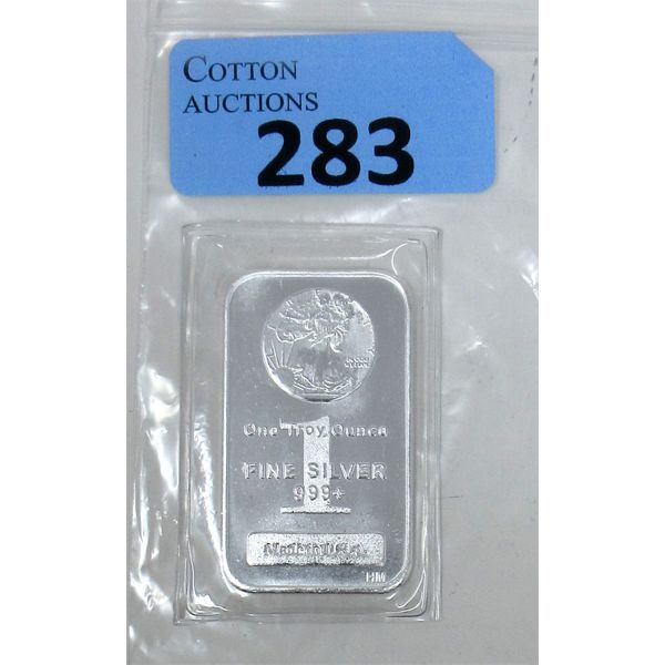 1 Oz .999+ Silver Walking Liberty Bar 