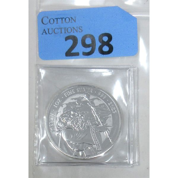 1 Oz .999 Silver Merlin Coin