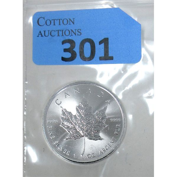 1 Oz .9999 Silver 2023 Canada Maple Leaf Coin 