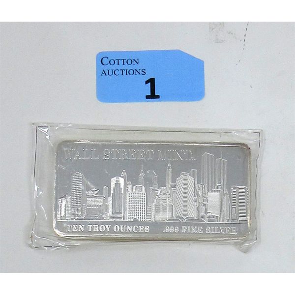 10 Oz .999 Silver Wall Street Mint TWIN TOWERS Bar 