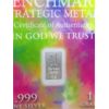 Image 2 : 10 x 1 Grain .999 Silver Certified Bars in Assay Cards 