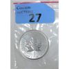 Image 1 : 1 Oz .9999 Silver 1990 Canada Maple Leaf Coin 